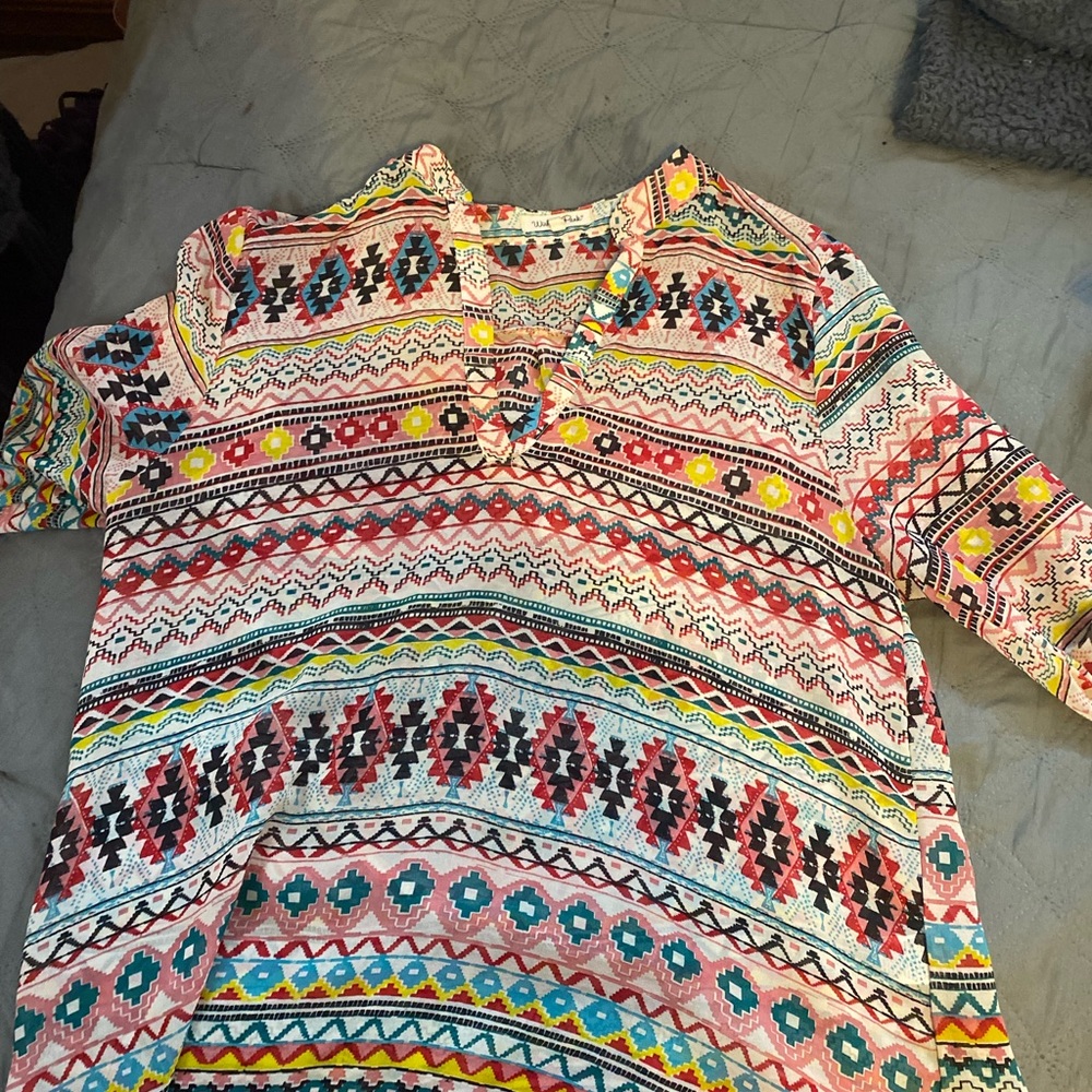 Multi color western blouse